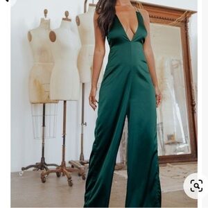 NWT Lulu’s white wide leg pants halter one piece